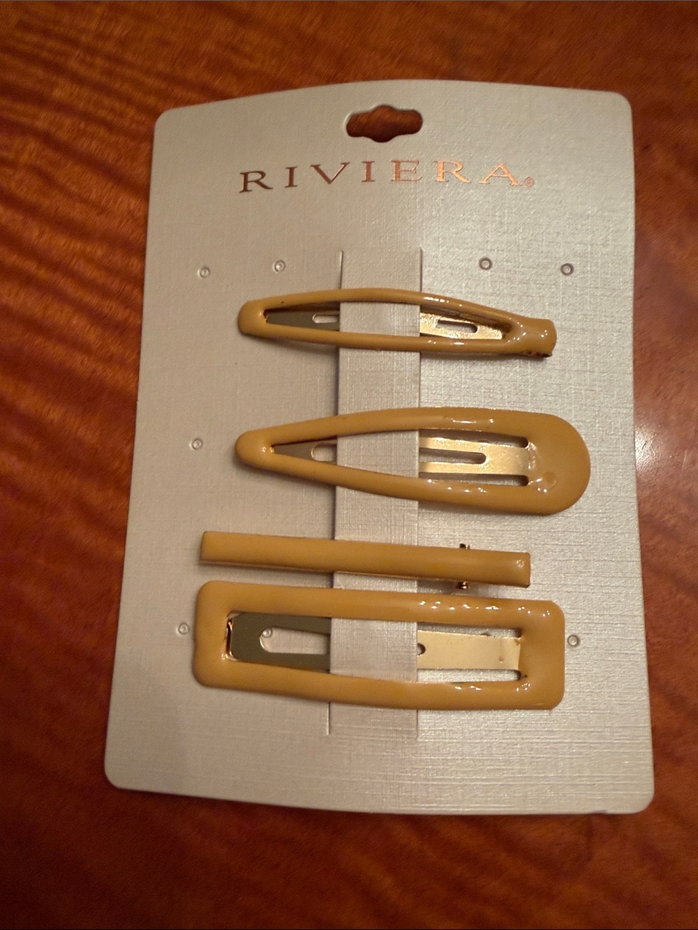 Riviera Caramel Yellow Hair Clip Set